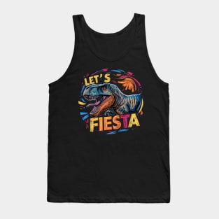 "Let's Fiesta" Cinco de Mayo ,Dino,8k, T-Shirt Tank Top